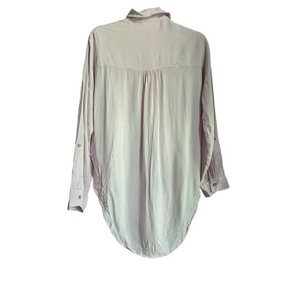 Anthropologie Maeve front tie lilac shirt XS - Picture 2 of 6